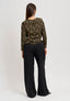 Blusa in fantasia floreale - NERO