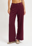 Pantalone palazzo mano lana elastico retro - BORDEAUX