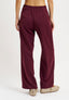 Pantalone palazzo mano lana elastico retro - BORDEAUX