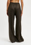 Pantalone con pinces gessato lurex - MILITARE