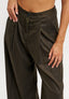 Pantalone con pinces gessato lurex - MILITARE