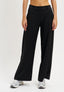 Pantalone palazzo mano lana elastico retro - NERO