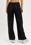 Pantalone palazzo mano lana elastico retro - NERO