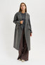 Pantalone gessato gamba dritta - NOCCIOLA