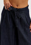 Pantalone gonna in jeans con laccio - BLU