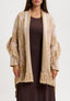 Cappotto in maglia jacquard - BEIGE/ROSA