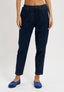 Jeans cavallo sceso elastico in vita - BLU
