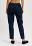 Jeans cavallo sceso elastico in vita - BLU