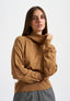 Maglia con collo a ciambella - CAMMELLO