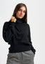 Maglia con collo a ciambella - NERO