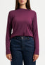 T-shirt manica lunga nodo al collo  - BORDEAUX