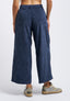 Pantalone in velluto crop con pinces - BLU