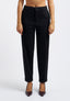 Pantalone carrot a vita alta - NERO