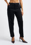 Pantalone carrot a vita alta - NERO