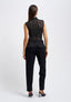 Pantalone carrot a vita alta - NERO