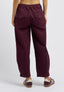 Pantalone balloon pince sul fondo - BORDEAUX