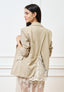 Giacca inserto retro in pizzo - BEIGE