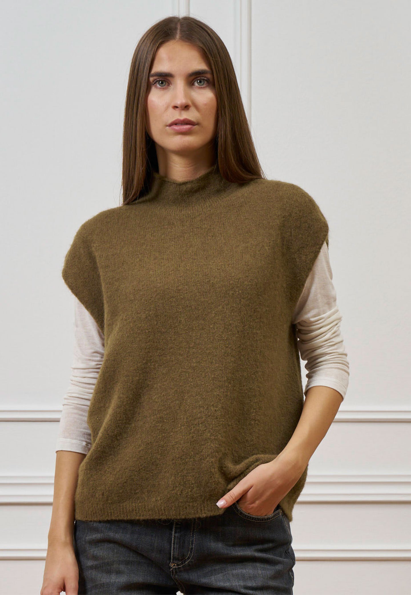 Maglia over smanicata