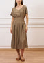 Vestito midi con pinces in vita - MILITARE