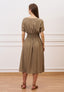 Vestito midi con pinces in vita - MILITARE