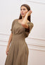 Vestito midi con pinces in vita - MILITARE