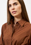 Vestito lungo in cotone - TABACCO