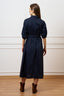 Vestito lungo in cotone - BLU