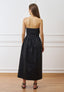 Vestito lungo senza spalline - NERO