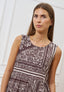 Vestito lungo fantasia bandana - MARRONE