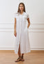 Vestito lungo in puro lino - BIANCO