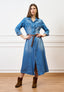 Vestito lungo in jeans  - BLU