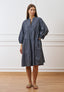 Vestito midi a balze in popeline - GRIGIO SCURO