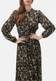 Vestito lungo camouflage chemisier