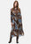 Vestito lungo chemisier stampa foglie