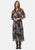 Vestito lungo chemisier stampa foglie