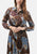 Vestito lungo chemisier stampa foglie
