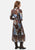 Vestito lungo chemisier stampa foglie