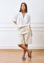 Blusa over in popeline con volant - BIANCO