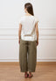 Blusa in raso con profilo lurex - AVORIO