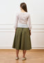 Blusa voile con fusciacca - BIANCO