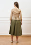 Blusa voile con fusciacca - BEIGE