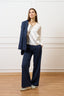 Blusa in raso con scollo a v - AVORIO