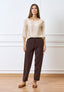 Blusa in mussola con maniche svasate - AVORIO