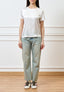 Blusa in raso di viscosa - AVORIO