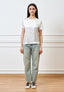 Blusa in raso di viscosa - AVORIO