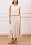 Blusa crop smanicata in viscosa - AVORIO