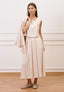 Blusa crop smanicata in viscosa - AVORIO