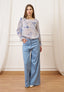 Blusa fantasia con polso volant - AVORIO/AVIO