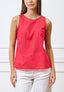 Blusa smanicata con scollo sul retro - CORALLO