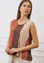 Blusa in mussola fantasia multicolore - COCCIO